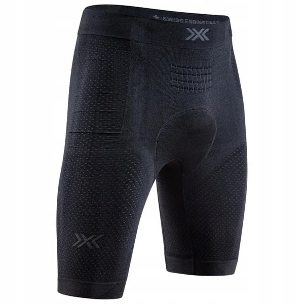 Spodenki rowerowe męskie X-Bionic XCEED RIDE LINER SHORTS X BLACK/RHINO GREY. Czarne szorty sportowe męskie X BIONIC, l, na fitness i siłownię. Za 469.99 zł.