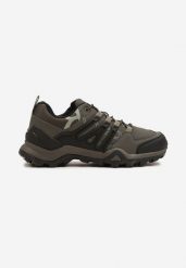 Ciemnobeżowe Buty Sportowe w Trekkingowym Stylu z Ozdobnymi Przeszyciami Sarilsae. Brązowe buty sportowe na co dzień męskie Born2be, z jeansu, bez zapięcia. Za 169.99 zł.