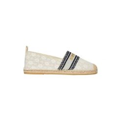 Espadryle z płótna z wstawką dla kobiet Superdry. Brązowe espadryle damskie Superdry., bez wzorów, z koronki, bez obcasa. Za 275.80 zł.