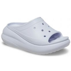 Klapki Crocs Crush Slide Dreamscape 208731-5AF fioletowe. Fioletowe klapki damskie bez wzorów, bez obcasa. Za 367.32 zł.