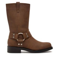 Botki ONLY Shoes. Brązowe botki damskie ONLY Shoes, bez obcasa, na płaskiej podeszwie, bez zapięcia. Za 319.99 zł.