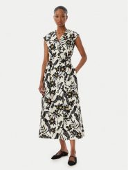 LOLA CASADEMUNT Sukienka koszulowa MS2616009 Czarny Regular Fit. Czarne sukienki damskie lola casademunt, s, bez wzorów, z bawełny, bez kołnierzyka, bez ramiączek, koszulowe. Za 712.99 zł.