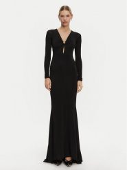 PINKO Sukienka wieczorowa 104935 A2GS Czarny Slim Fit. Czarne sukienki damskie Pinko, l, bez wzorów, z wiskozy, wizytowe, bez kołnierzyka, bez ramiączek. Za 1,459.00 zł.