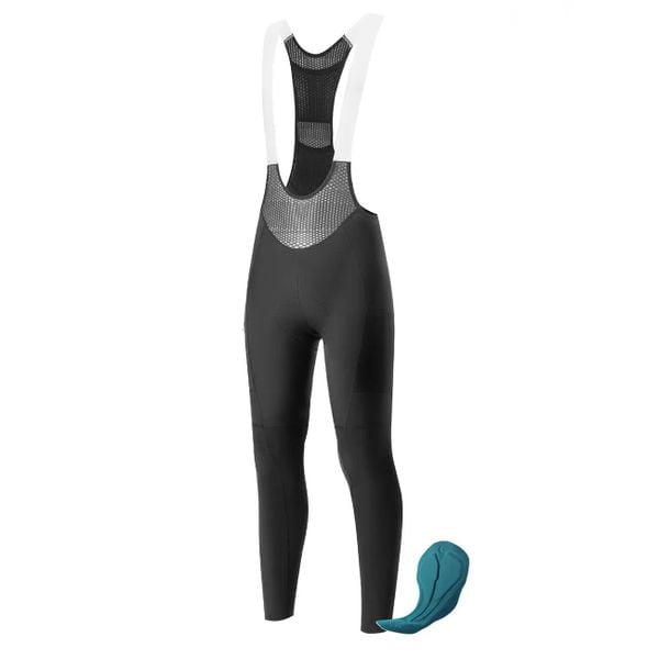 Spodnie rowerowe z wkładką odblaskowe. Czarne spodnie materiałowe męskie ROCKBROS, bez wzorów, z elastanu. Za 429.99 zł.