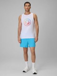 4F Spodenki plażowe boardshorty męskie - niebieskie XL. Niebieskie kąpielówki męskie 4f, m, bez wzorów, z materiału, do pływania. Za 79.99 zł.