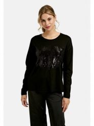 Milano Italy Koszulka w kolorze czarnym rozmiar: L. Czarne bluzki damskie Milano Italy, l, bez wzorów, bez kołnierzyka, bez ramiączek. Za 113.99 zł.