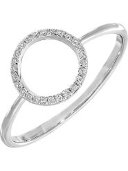 Diamant Exquis Złoty pierścionek z diamentami rozmiar: 58. Szare pierścionki damskie Diamant Exquis, z diamentem, złote. Za 978.99 zł.