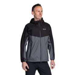 Męska kurtka hardshell Kilpi HURRICANE-M. Czerwone kurtki męskie Kilpi, m, bez wzorów, z hardshellu, sportowe, bez kaptura. Za 504.68 zł.
