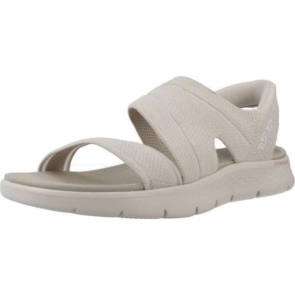 Sandały Skechers Model Slip-ins Go Walk Flex Kolor Beżowy. Brązowe sandały damskie Skechers, bez wzorów, z materiału, bez obcasa. Za 339.99 zł.