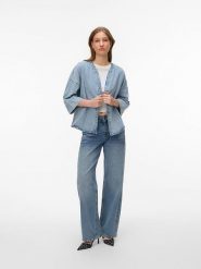 Vero Moda Kurtka dżinsowa w kolorze błękitnym rozmiar: XS. Niebieskie kurtki damskie Vero Moda, xs, bez wzorów, bez kaptura. Za 104.99 zł.