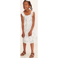 Mango Kids - Sukienka dziecięca Suiza 110-152 cm. Białe sukienki dziewczęce Mango Kids, bez wzorów, z bawełny, casualowe, bez ramiączek. W wyprzedaży za 59.90 zł.
