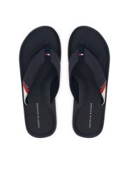 Tommy Hilfiger Japonki Padded Hilfiger Beach Sandal FM0FM06011 Granatowy. Niebieskie klapki i japonki męskie Tommy Hilfiger, ze skóry. Za 189.99 zł.