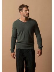Perfect Cashmere Kaszmirowy sweter "Alexander" w kolorze ciemnozielonym rozmiar: L. Zielone swetry męskie Perfect Cashmere, l, bez wzorów, z kaszmiru, bez kołnierzyka. Za 413.99 zł.