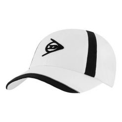 Czapka sportowa z daszkiem Dunlop Performance Cap. Białe czapki z daszkiem damskie Dunlop, bez wzorów, z materiału. Za 52.00 zł.