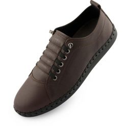 Eleganckie skórzane trampki Nell M6019 w kolorze brązowym, rozmiar 39. Brązowe trampki i tenisówki damskie ENELL, bez wzorów. Za 336.99 zł.