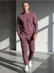 Bluza crewneck z domieszką bawełny - fioletowy. Fioletowe bluzy bez kaptura męskie Sinsay, l, z bawełny. Za 29.99 zł.