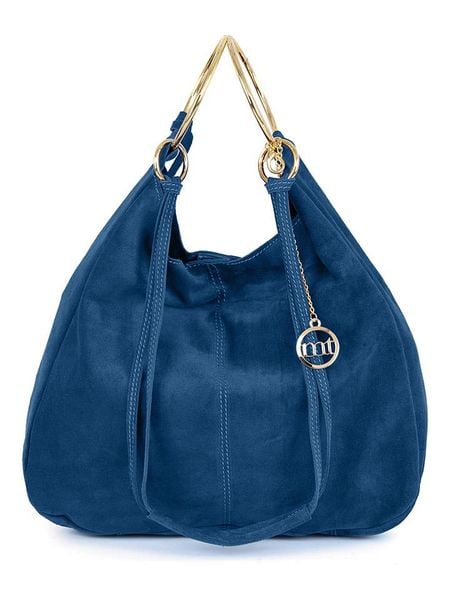 Mia Tomazzi Skórzana torebka "Tarabella" w kolorze niebieskim - 34 x 30 x 11 cm rozmiar: onesize. Niebieskie torebki klasyczne damskie Mia Tomazzi, bez wzorów, z materiału, bez dodatków. Za 266.66 zł.