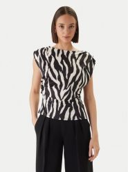 Morgan Bluzka 261-DCLAMY Czarny Regular Fit. Czarne bluzki damskie Morgan, xs, bez wzorów, z syntetyku, bez kołnierzyka, bez ramiączek. Za 179.99 zł.