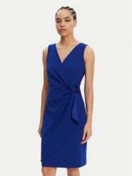 DKNY Sukienka koktajlowa DD5ACH15 Niebieski Slim Fit. Niebieskie sukienki damskie DKNY, bez wzorów, z syntetyku, wizytowe, bez kołnierzyka, bez ramiączek. Za 409.99 zł.