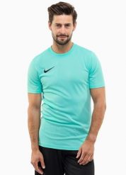 Koszulka treningowa męska Nike Park Vii. Niebieskie t-shirty sportowe męskie Nike, m, z dzianiny, bez ramiączek, na fitness i siłownię, dri-fit (nike). Za 89.99 zł.