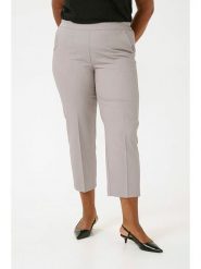 KAFFE curve Spodnie chino w kolorze szarym rozmiar: 46. Szare spodnie materiałowe damskie KAFFE curve, bez wzorów, z podwyższonym stanem. Za 188.95 zł.