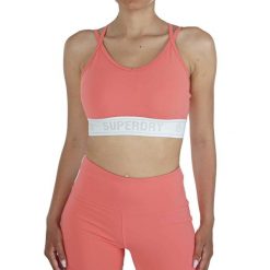 Biustonosz sportowy damski Superdry Training Strappy Top. Czarne biustonosze sportowe damskie Superdry., s, bez wzorów, z elastanu, bez ramiączek. Za 102.00 zł.