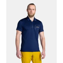 Męska koszulka polo Kilpi GIVRY-M. Niebieskie koszulki polo męskie Kilpi, l, bez wzorów, z materiału, bez ramiączek. Za 138.03 zł.