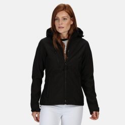 Kurtka Softshellowa Damska Membrana Trójwarstwowa Venturer. Czarne kurtki damskie Regatta, xl, bez wzorów, z materiału, z kapturem. Za 265.99 zł.
