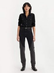 Levi´s Dżinsy "501" - Regular fit - w kolorze antracytowym rozmiar: W31/L32. Czarne jeansy damskie z podwyższonym stanem. Za 127.35 zł.