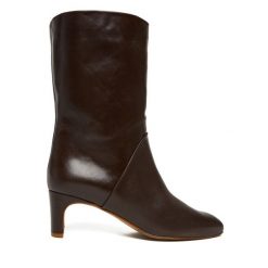 Botki Balagan. Brązowe botki damskie BALAGAN, bez obcasa, na słupku, bez zapięcia. Za 799.99 zł.