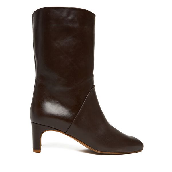 Botki Balagan. Brązowe botki damskie BALAGAN, bez obcasa, na słupku, bez zapięcia. Za 799.99 zł.