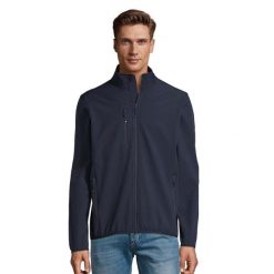 Męska Kurtka Radian Soft Shell. Niebieskie kurtki męskie SOL'S, m, bez wzorów, z puchu, sportowe, bez kaptura. Za 207.99 zł.