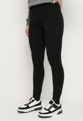 Czarne Legginsy z Wysokim Stanem Ozdobione Aplikacją Batira. Czarne legginsy damskie Born2be, s, z aplikacjami, z jeansu. Za 14.99 zł.