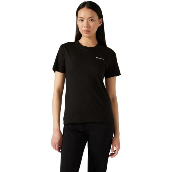 Koszulka damska Champion SS Tee 118091. Czarne t-shirty damskie CHAMPION, bez wzorów, bez kołnierzyka. Za 86.00 zł.