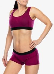 Biustonosz termoaktywny Sensor Merino Active Bra. Fioletowe biustonosze Sensor, bez wzorów, z materiału. Za 130.79 zł.