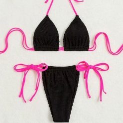 Strój kąpielowy dwuczęściowy wiązany na lato Shanae. Bikini damskie Intica, bez wzorów. Za 129.00 zł.