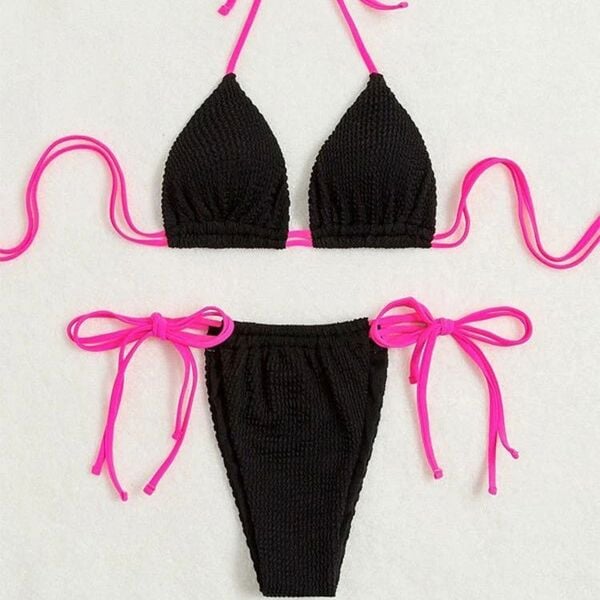 Strój kąpielowy dwuczęściowy wiązany na lato Shanae. Bikini damskie Intica, bez wzorów. Za 129.00 zł.