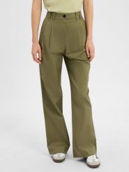Marc O'Polo spodnie plisowane Kobiety Bawełna zielony, 42. Zielone spodnie materiałowe damskie Marc O´Polo, bez wzorów, z bawełny, eleganckie. Za 329.95 zł.