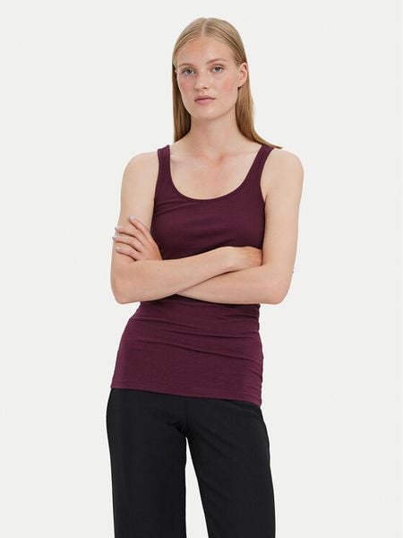 Vero Moda Top Maxi 10185110 Fioletowy Regular Fit. Fioletowe topy damskie Vero Moda, s, bez wzorów, z bawełny, bez ramiączek. Za 39.99 zł.