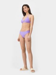 4F Dół od bikini z materiałów z recyklingu damski XL. Fioletowe bikini damskie 4f, bez wzorów. W wyprzedaży za 9.99 zł.