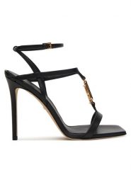 Elisabetta Franchi Sandały SA07B61E2 Czarny. Czarne sandały damskie Elisabetta Franchi, bez wzorów, ze skóry, bez obcasa, na szpilce. Za 3,369.00 zł.