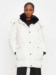 Rinascimento Kurtka zimowa CFC0118343003 Biały Loose Fit. Białe kurtki damskie RINASCIMENTO, na zimę, xs, bez wzorów, z syntetyku, bez kaptura. Za 849.99 zł.
