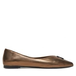 Baleriny Eva Minge. Żółte baleriny damskie Eva Minge, bez wzorów, bez obcasa. Za 399.99 zł.
