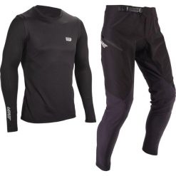 Komplet rowerowy (koszulka+spodnie) LEATT Ride Kit MTB 1.0. Czarne spodnie materiałowe męskie LEATT, bez wzorów, sportowe. Za 449.00 zł.