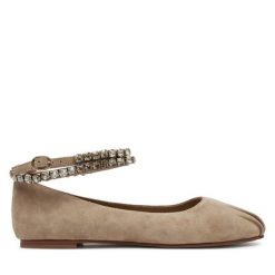 Baleriny Alma En Pena. Brązowe baleriny damskie Alma En Pena, bez wzorów, bez obcasa. Za 399.99 zł.