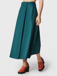 Simple Spódnica trapezowa LINDA TOL SDD550-02 Zielony Relaxed Fit. Zielone spódniczki damskie Simple, bez wzorów, z syntetyku, trapezowe. Za 269.99 zł.