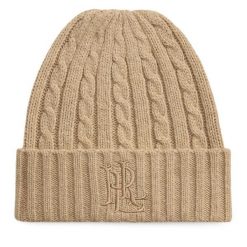 Czapka LAUREN RALPH LAUREN. Brązowe czapki zimowe damskie Lauren Ralph Lauren. Za 329.99 zł.