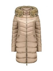 Canadian Peak Płaszcz zimowy "Bololitaeak" w kolorze beżowym rozmiar: 3XL. Brązowe płaszcze damskie Canadian Peak, na zimę, xl, bez wzorów, z puchu. Za 173.99 zł.