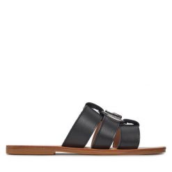 Klapki Liu Jo. Czarne klapki damskie Liu Jo, bez wzorów, bez obcasa. Za 379.99 zł.