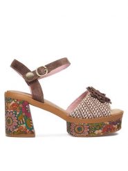 Laura Vita Sandały Noao 01 Brązowy. Brązowe sandały damskie Laura Vita, bez wzorów, ze skóry, bez obcasa, na słupku. Za 399.99 zł.